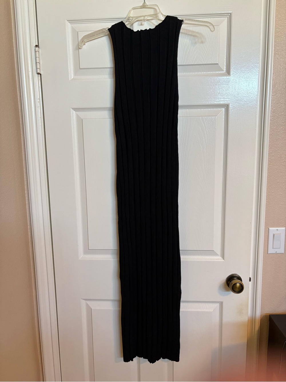 All Row Black Ribbed Women's Body Con Dress Sz S NWOT